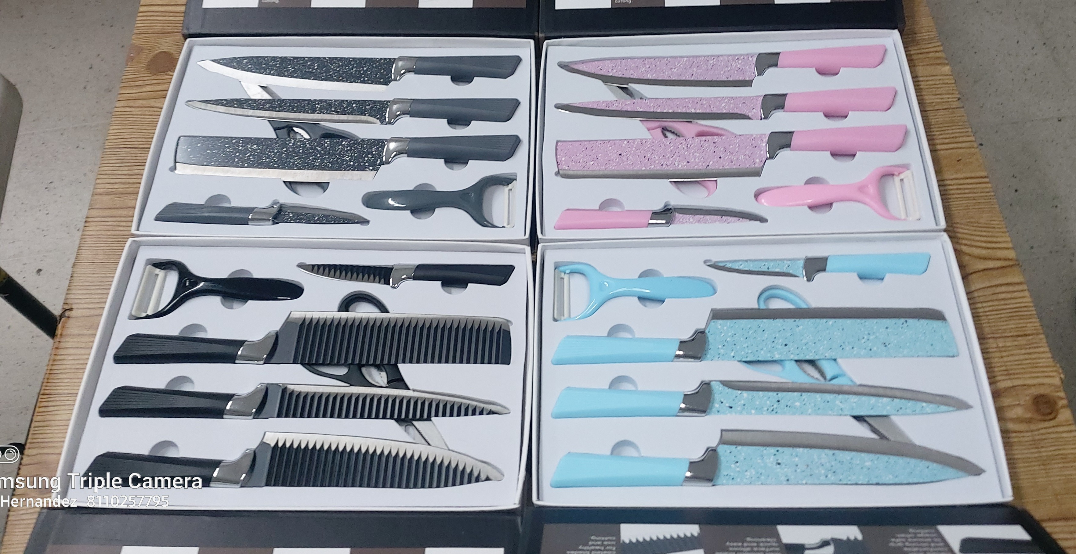 SET DE CUCHILLOS JASPEADO