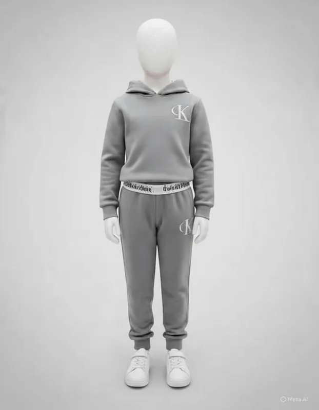 CONJUNTO PANTS CK NIÑA GRIS CLARO L (10-12)