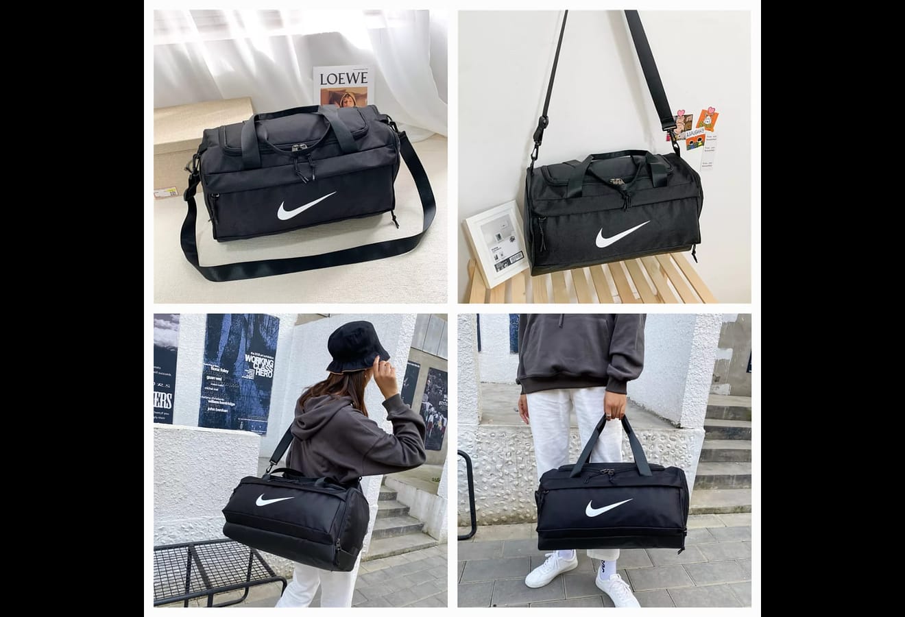 MALETA PARA GYM NIKE NEGRO