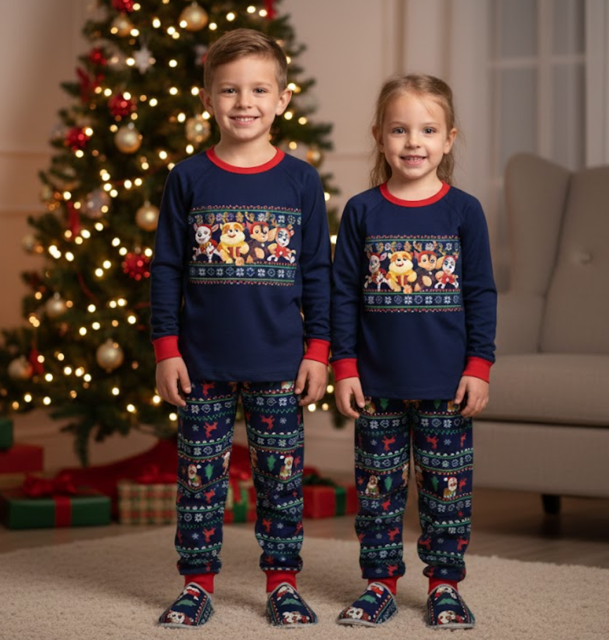PIJAMA CON PANTUFLA NIÑO TALLA 12