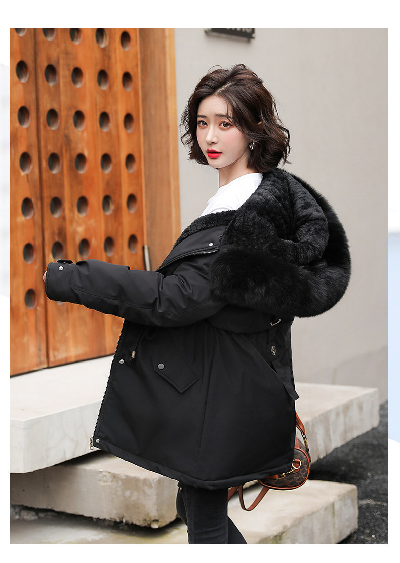 CHAMARRA PREMIUM CON PELUCHE PARKA NEGRA XL
