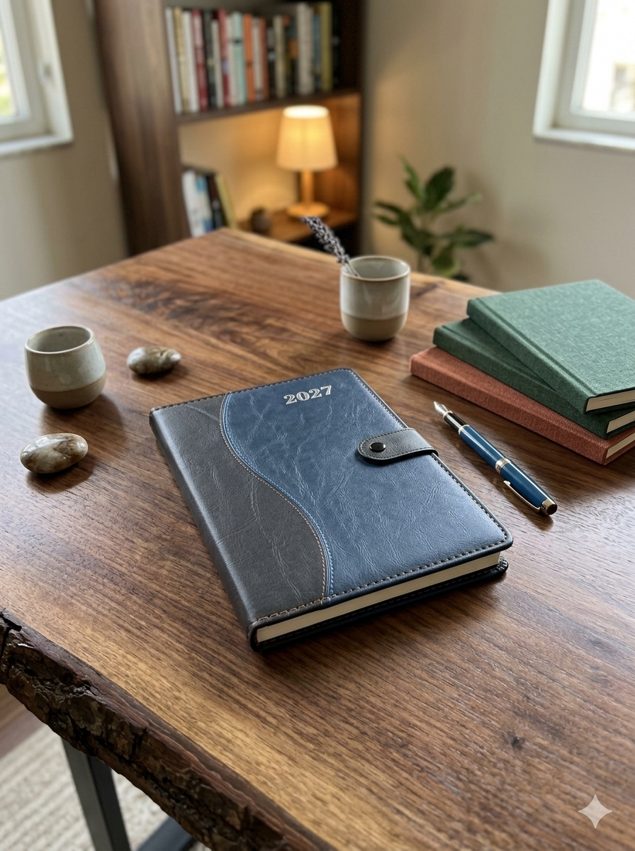 LIBRETA AGENDA 2027 AZUL MARINO