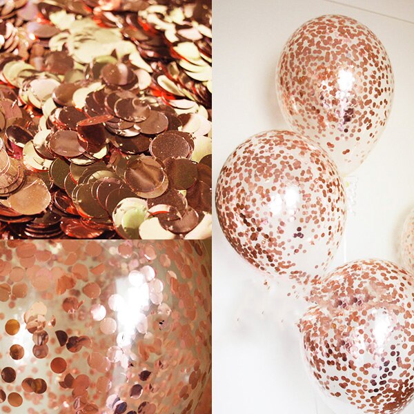 CONFETI PARA GLOBO CIRCULAR BRONCE