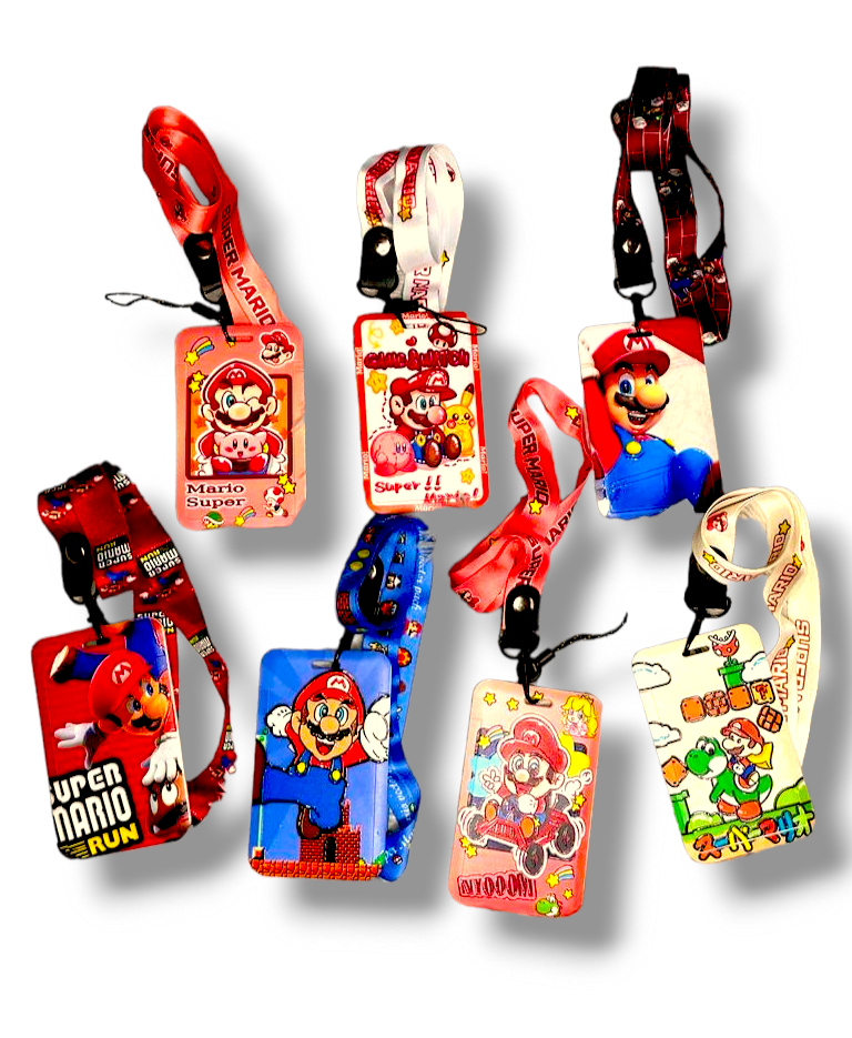 TARJETERO PORTA GAFETE PERSONAJES MARIO BROS