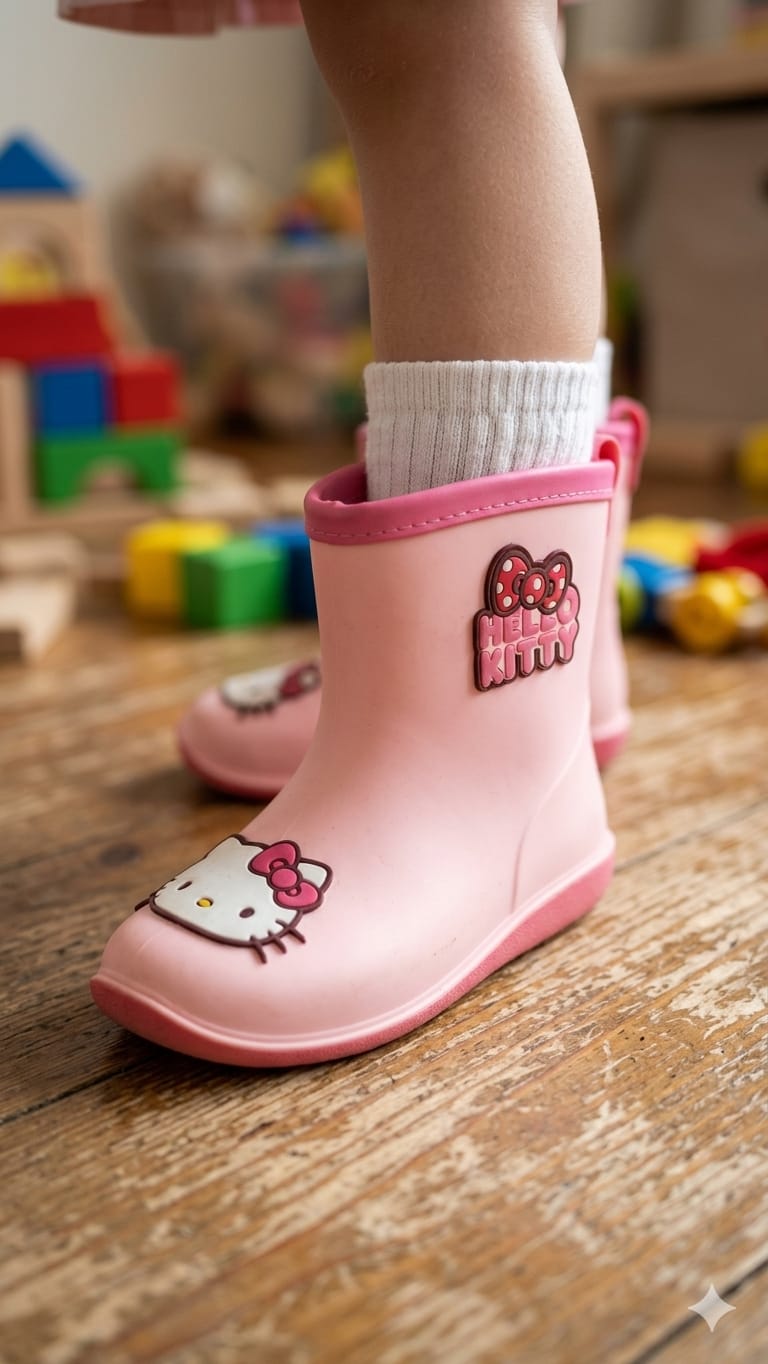 BOTA IMPERMEABLE HELLO KITTY 21CM