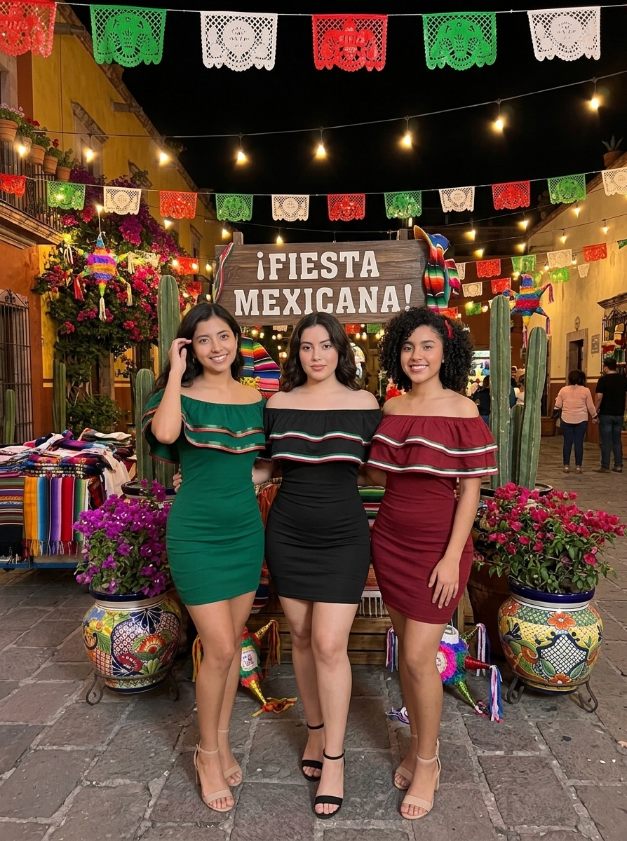 VESTIDO CAMPESINO UNITALLA