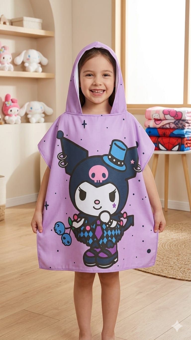 TOALLA PONCHO KUROMI