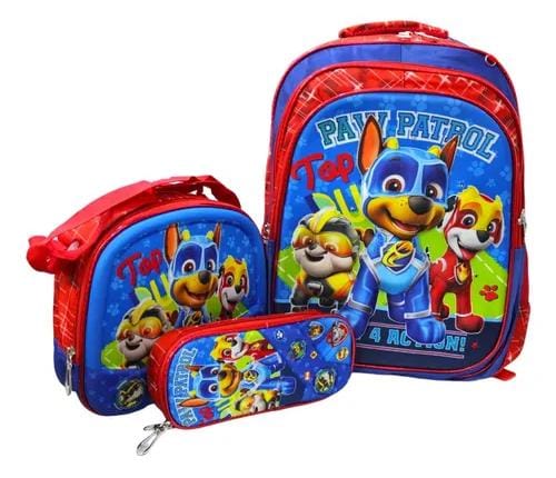 MOCHILA COMBO ESCOLAR CON LUZ PAW PATROL #244