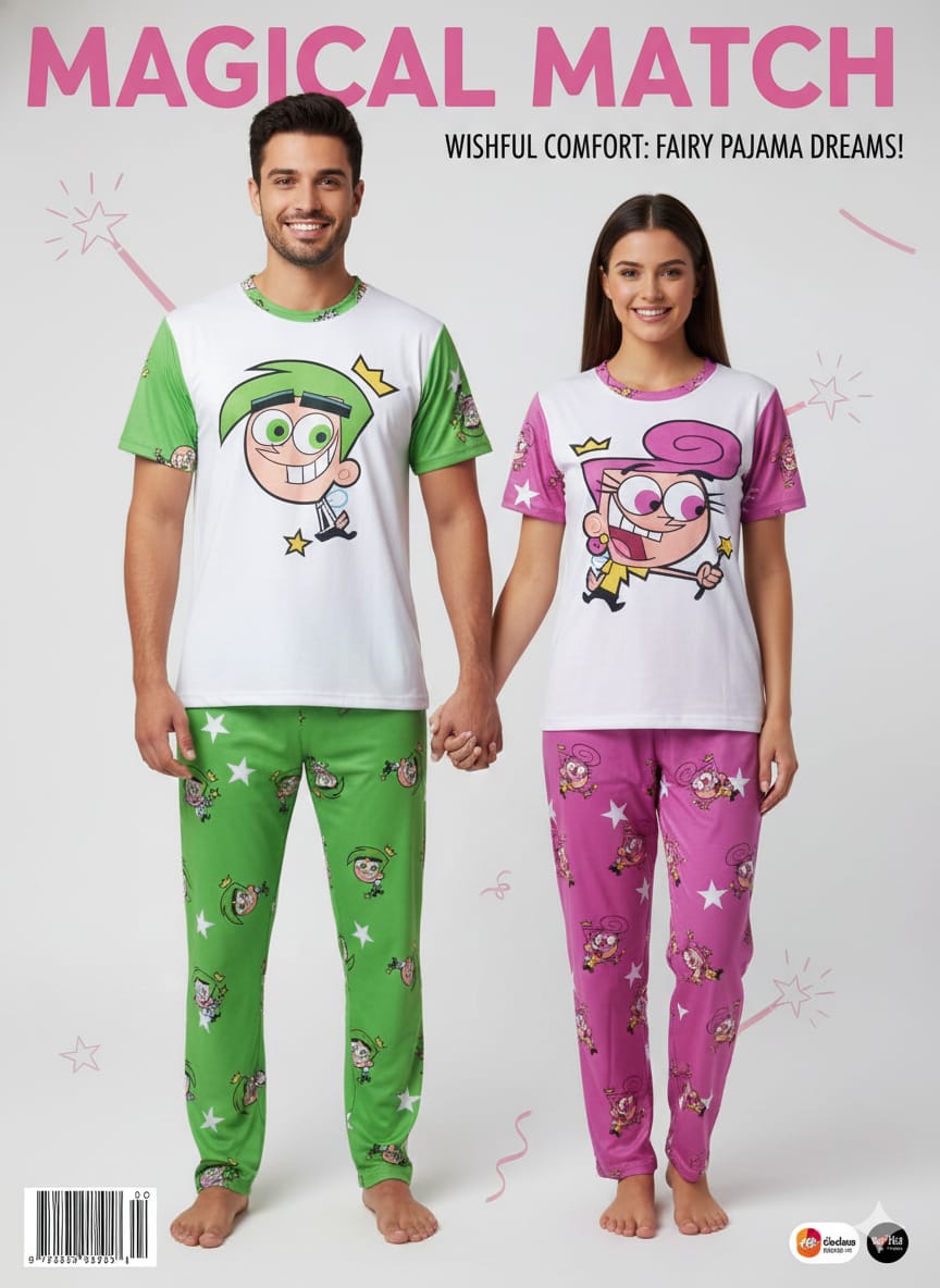 PIJAMAS PAREJAS PADRINOS MAGICOS BRUSH