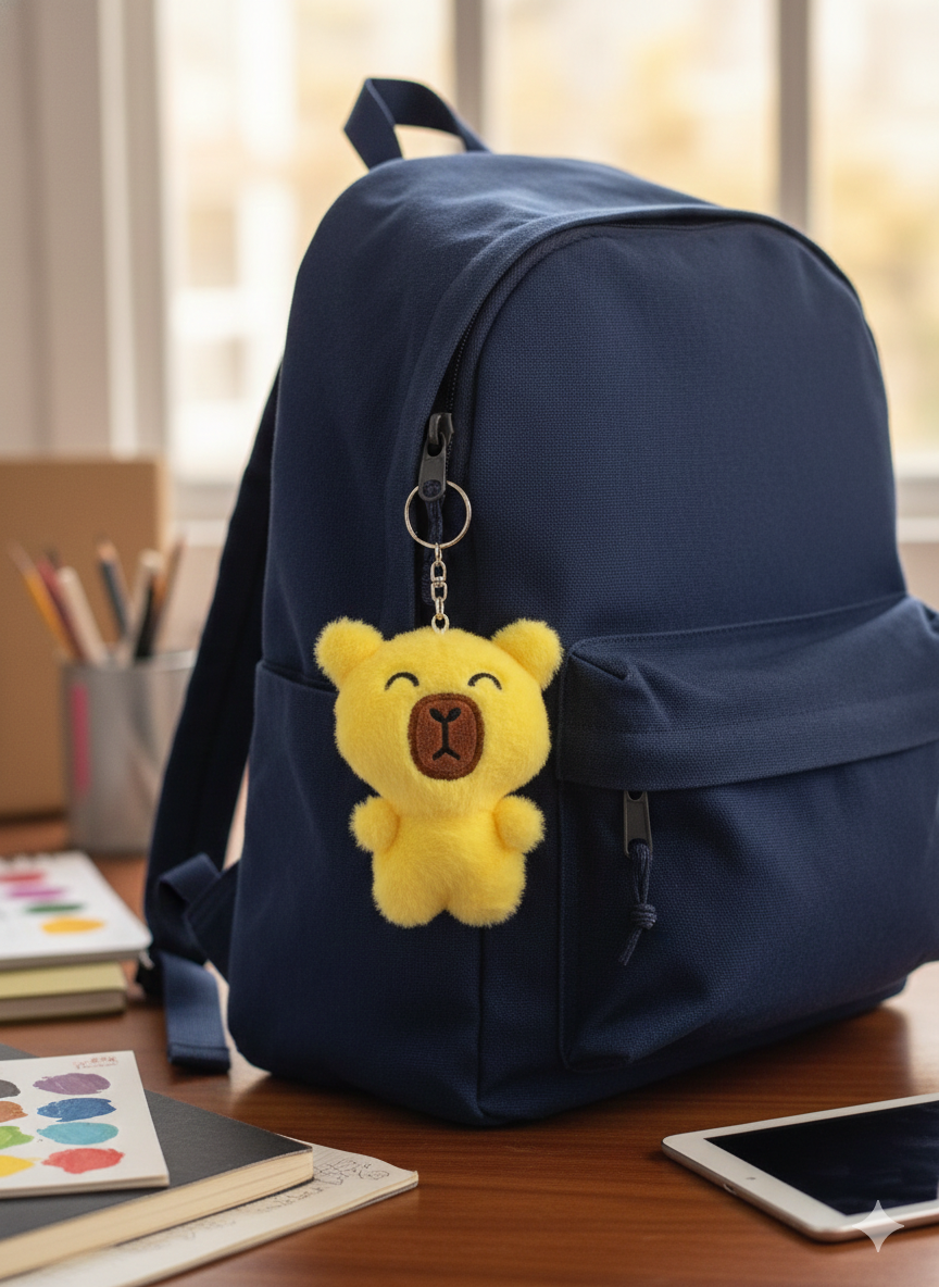 LLAVERO PELUCHES CAPIBARA AMARILLO