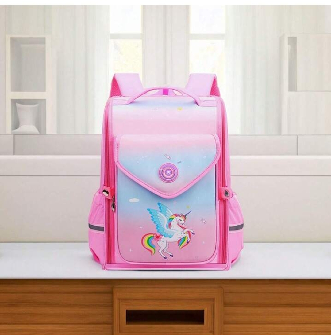 MOCHILA 1 BOLSA AL FRENTE ROSA MOD.74