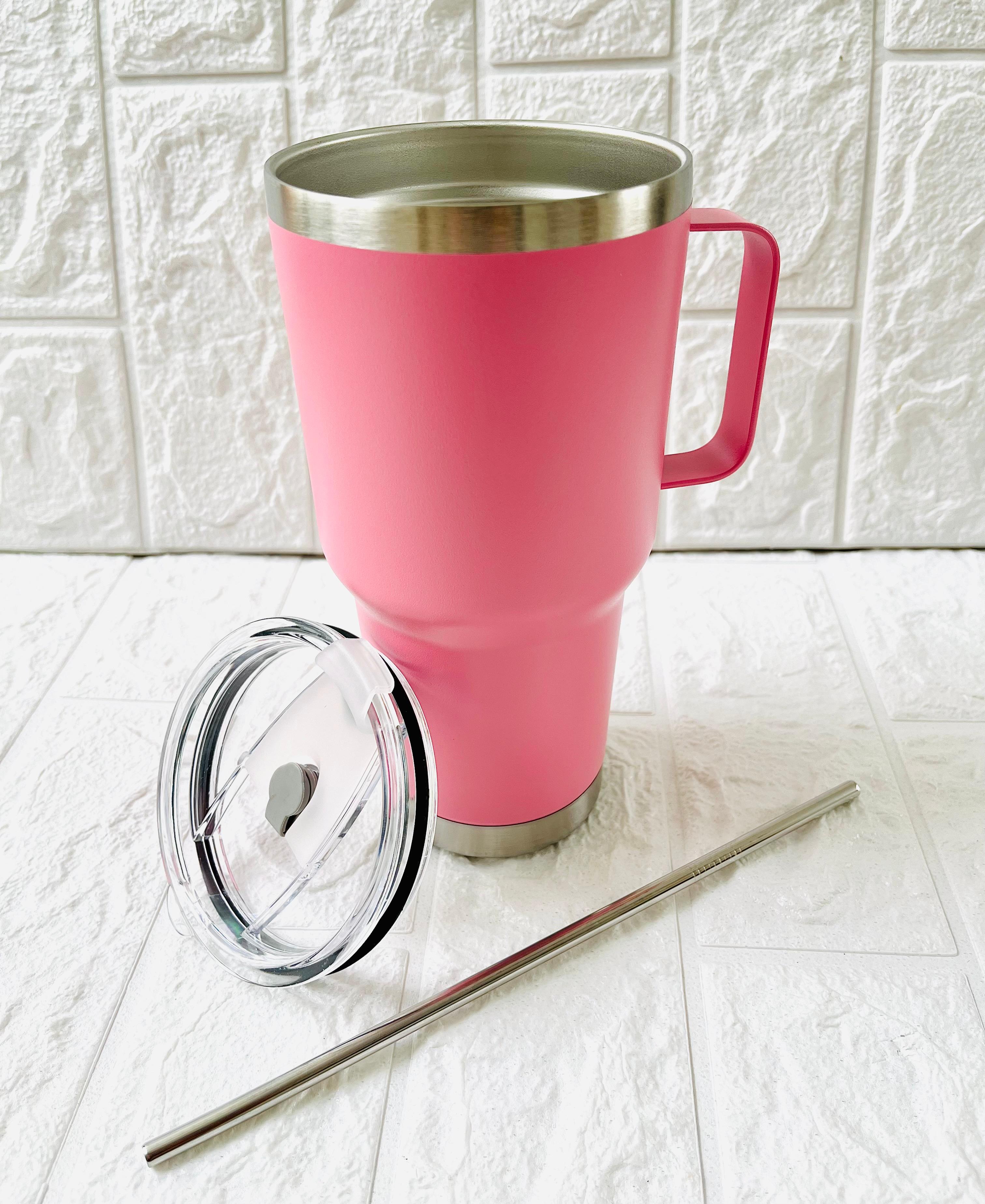 TERMO TIPO YETI CON AGARRADERA 30oz ROSA