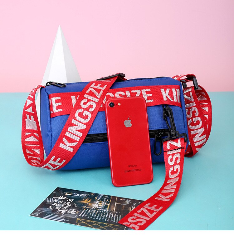 BOLSA CROSS BODY KINGSIZE KING AZUL CON ROJO