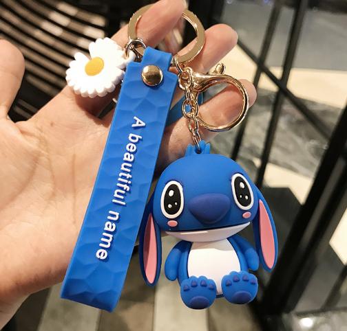 LLAVERO ANGEL Y STICH AZUL