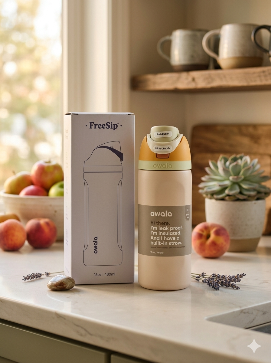 OWALA KIDS FREE SIP 16OZ MELON/MOSTAZA