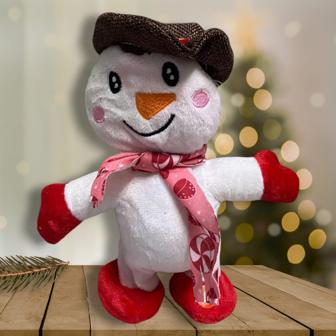 MUÑECO NAVIDEÑO MUSICAL MONO DE NIEVE