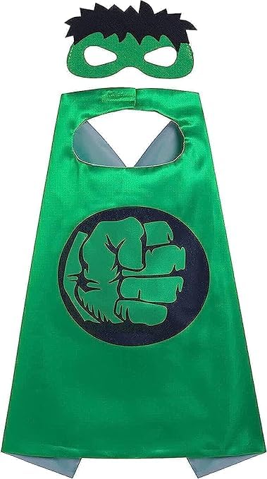 CAPA Y ANTIFAZ DE SUPER HEROES HULK