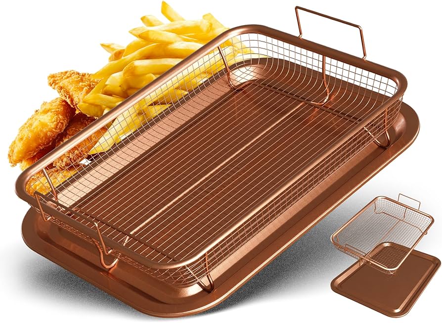 JUEGO DE BANDEJA Y CESTA PARA HORNO (ESCURRIDOR ACEITE)