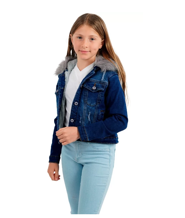 CHAMARRA NIÑA ROOSEVELT CORTA NAVY/GREY 12