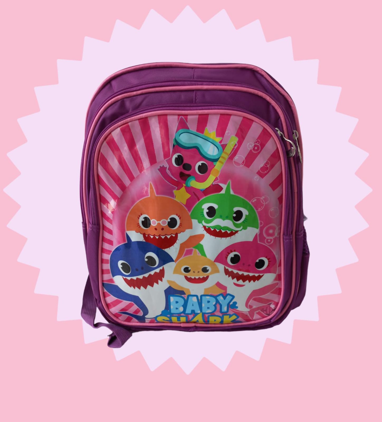 MOCHILA INDIVIDUAL PRIMARIA PERSONAJES BABY SHARK