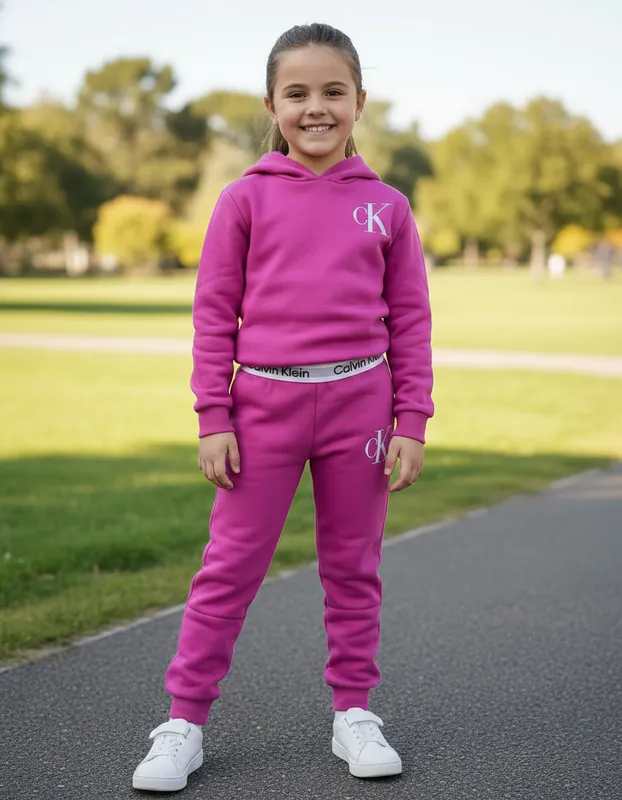 CONJUNTO PANTS CK NIÑA FUCSIA M (6-8)