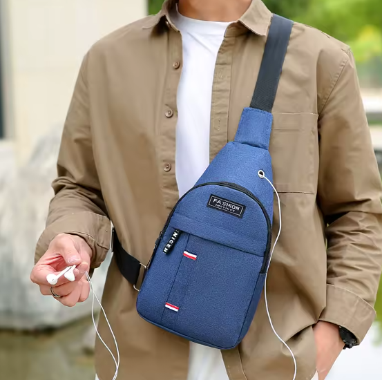 BANDOLERA BOLSO MOCHILA CABALLERO AZUL