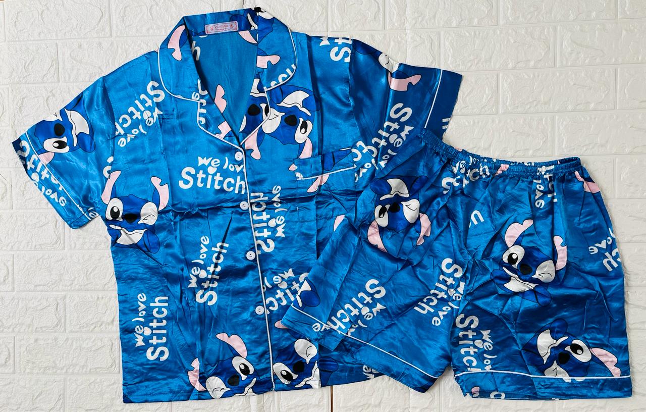 CONJUNTO PIJAMA SHORT UNITALLA STITCH