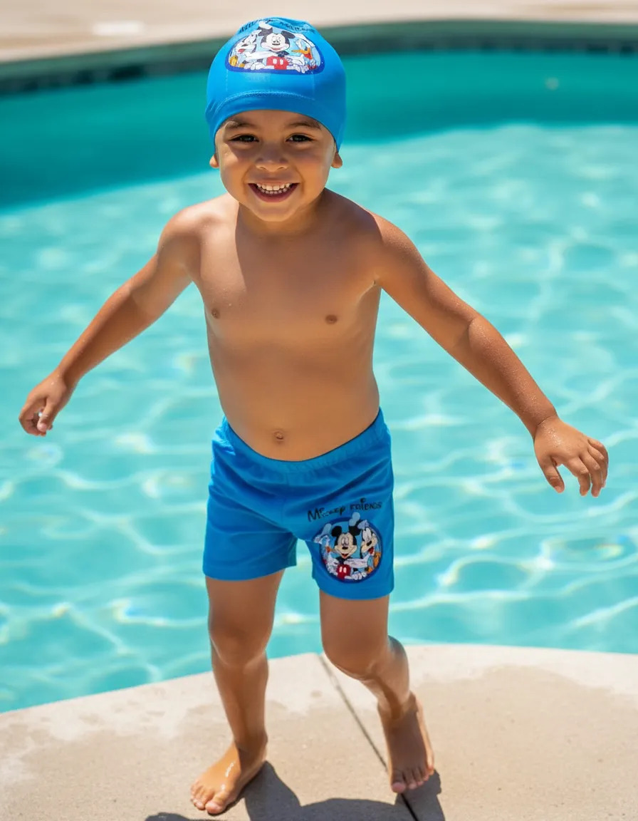 SHORT TRAJE DE BAÑO CON GORRO MICKEY M