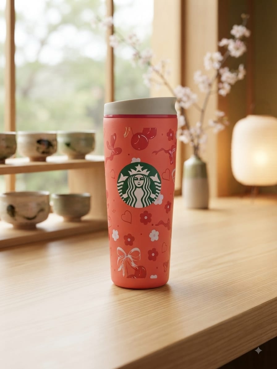 VASO CAFETERO STARBUCKS 20OZ DISEÑOS NARANJA
