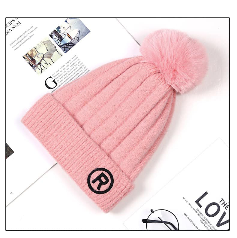 GORRO AFELPADO POMPON R ROSA