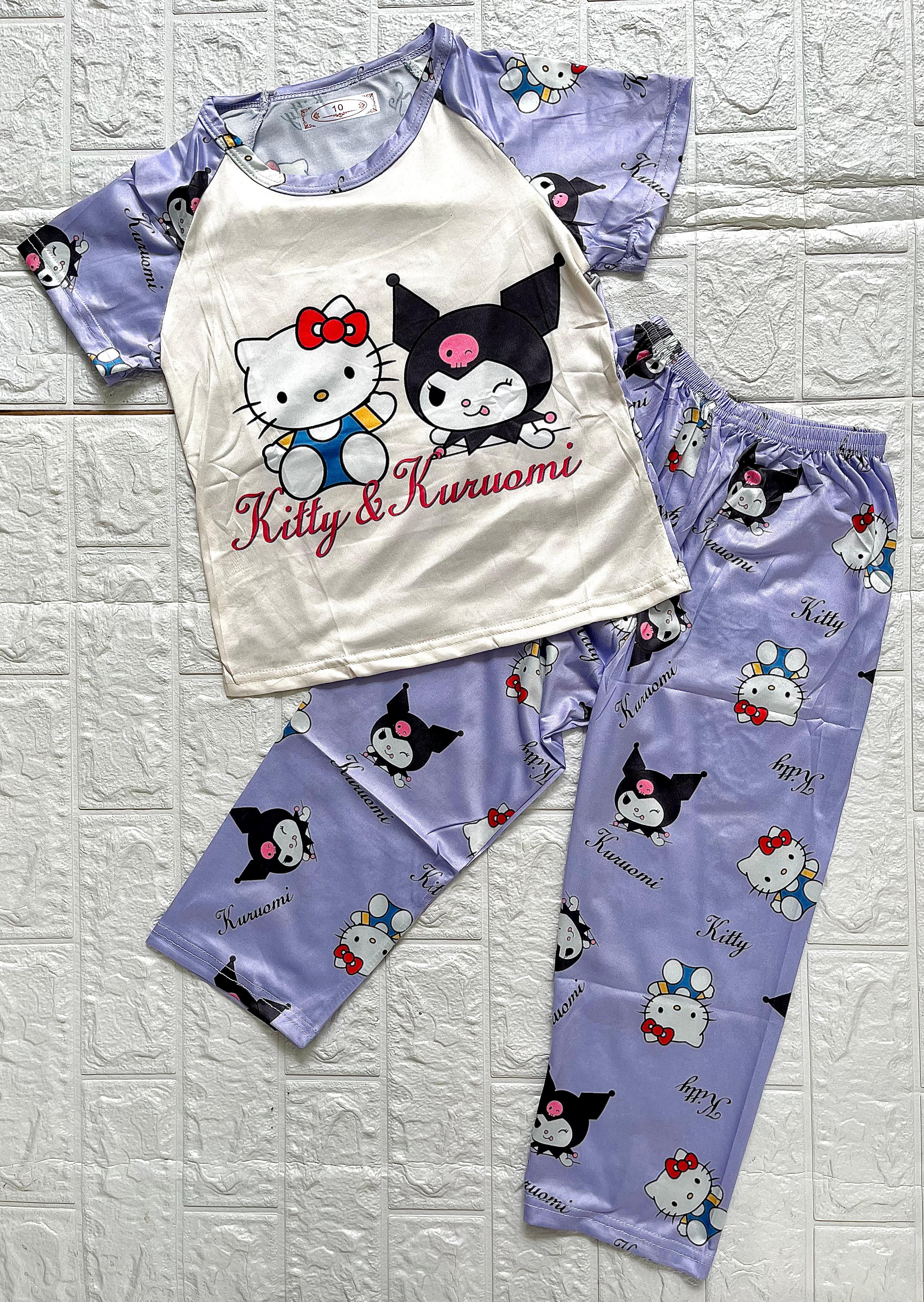 CONJUNTO PIJAMA PANTS NIÑOS KITTY Y KUROMI 16