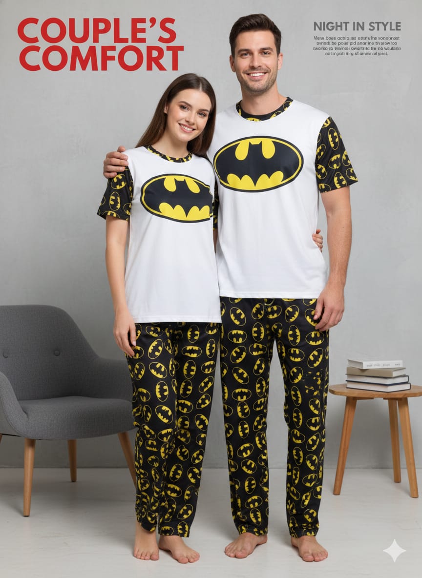 DUO PIJAMAS PAREJAS BATMAN BRUSH