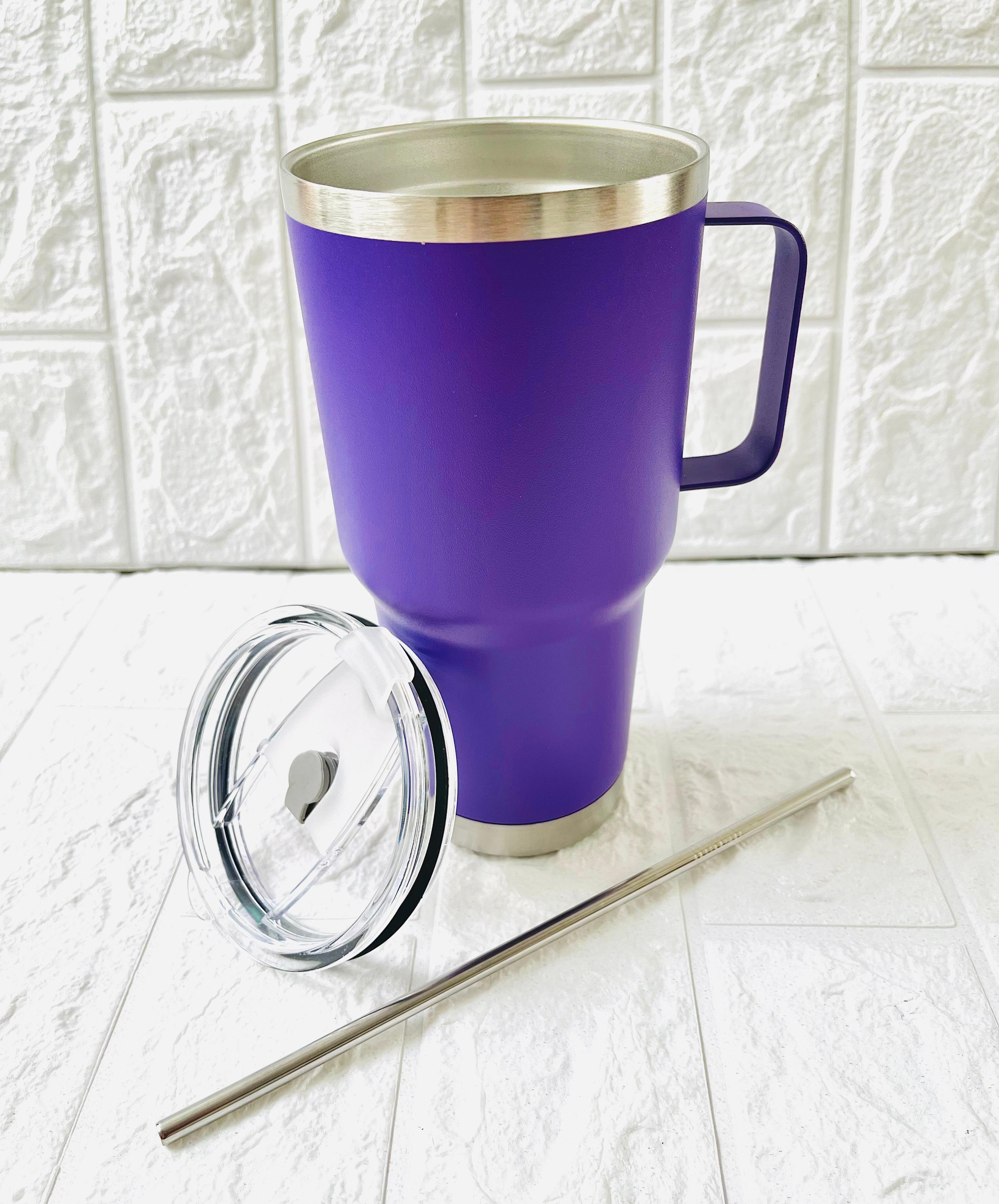 TERMO TIPO YETI CON AGARRADERA 30oz MORADO