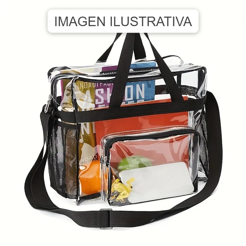 MALETIN TRANSPARENTE NEGRO