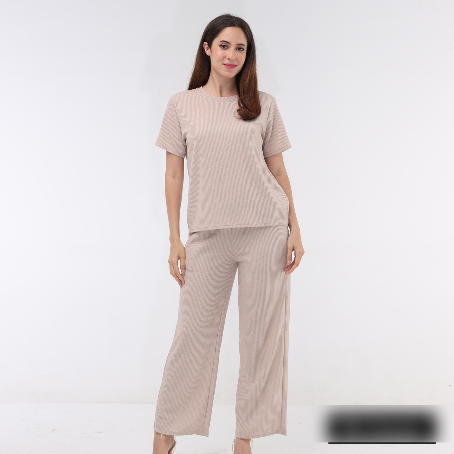 CONJUNTO PANTALON Y BLUSA BEIGE