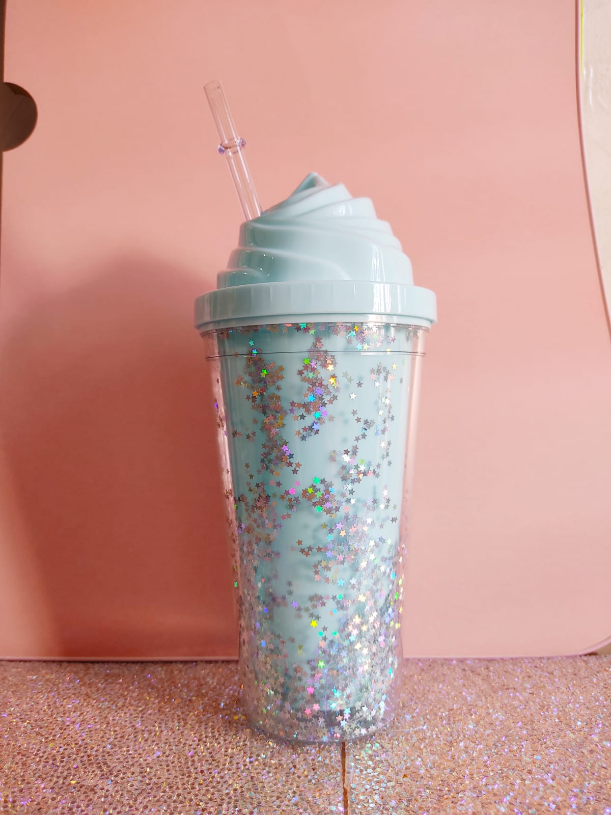 VASO EN FORMA DE HELADO AZUL