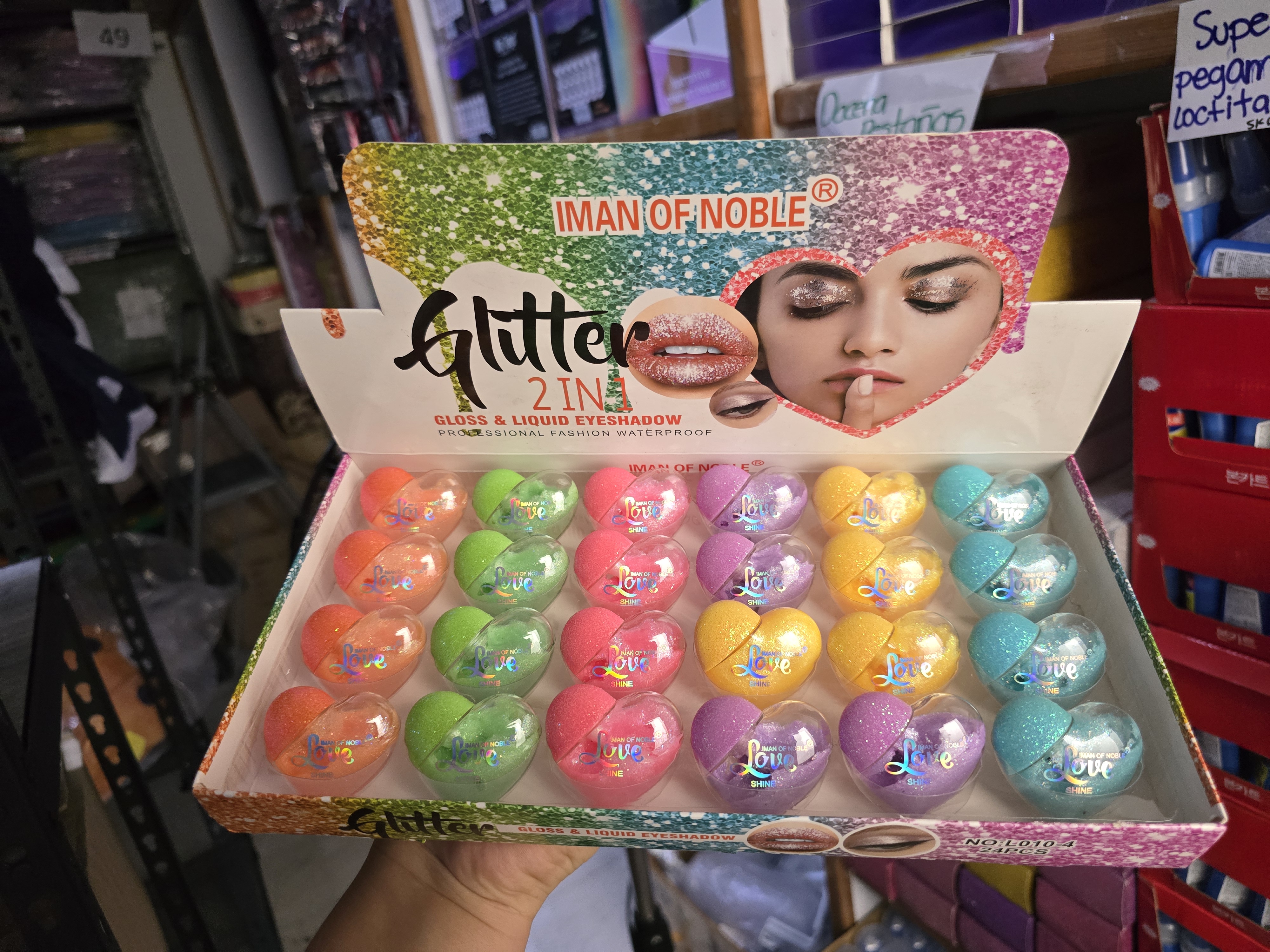 BLISTER 24PZ CORAZON CON GLITTER