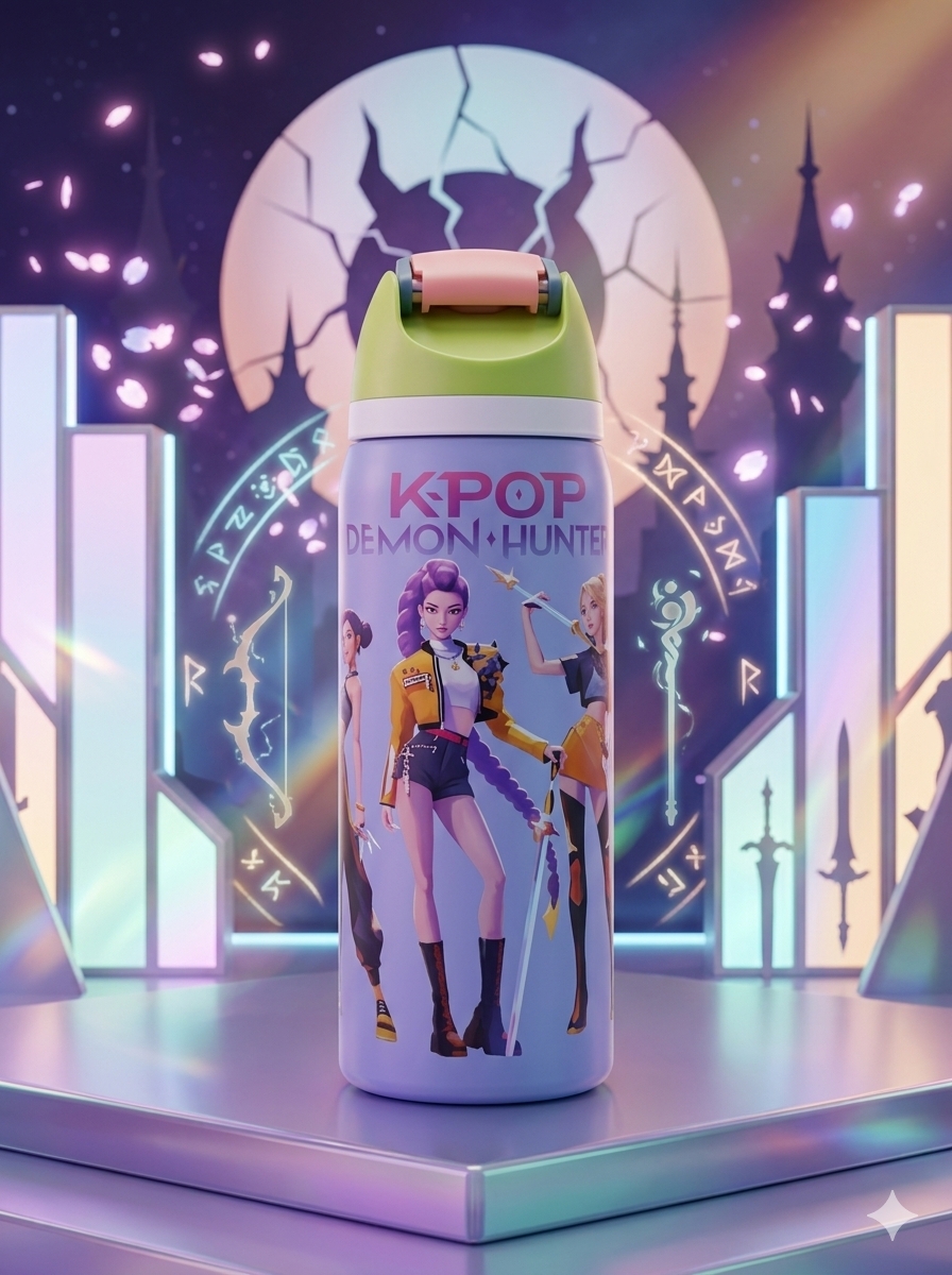 TERMO OWALA 32 OZ (950ML) GUERRERAS KPOP MORADO