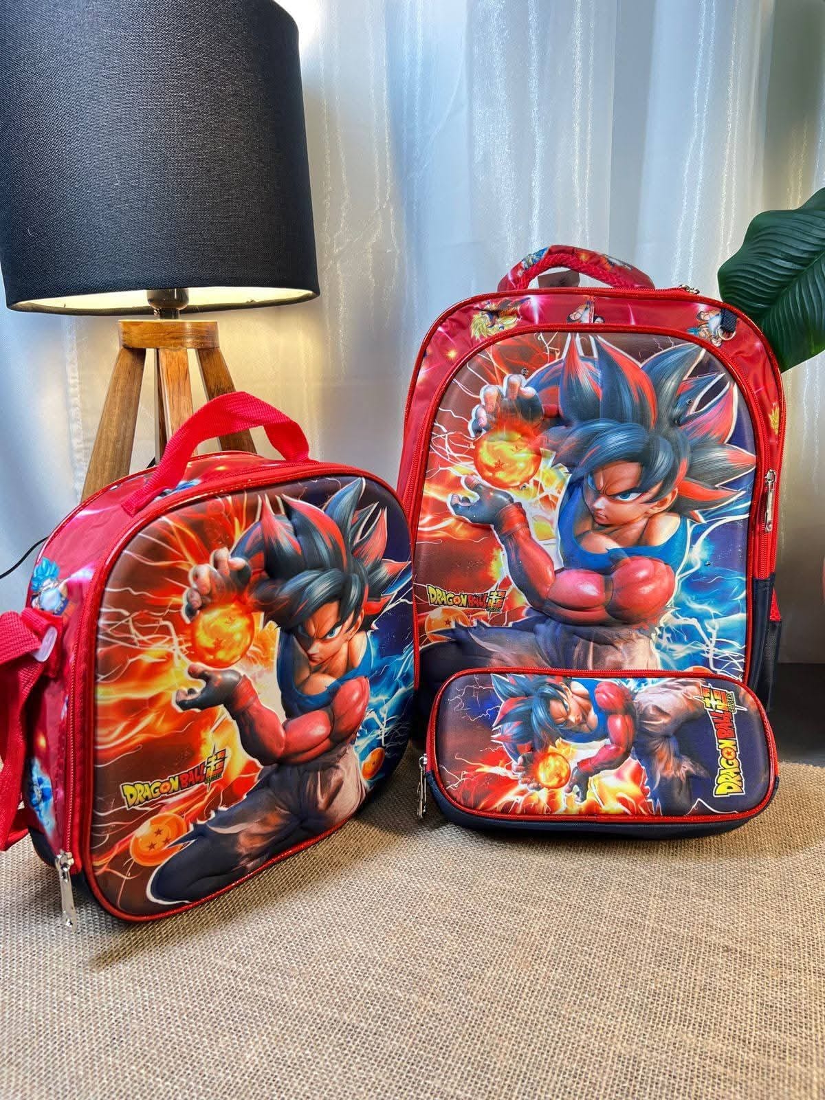 MOCHILA COMBO ESCOLAR CON LUZ DRAGON BALL #559