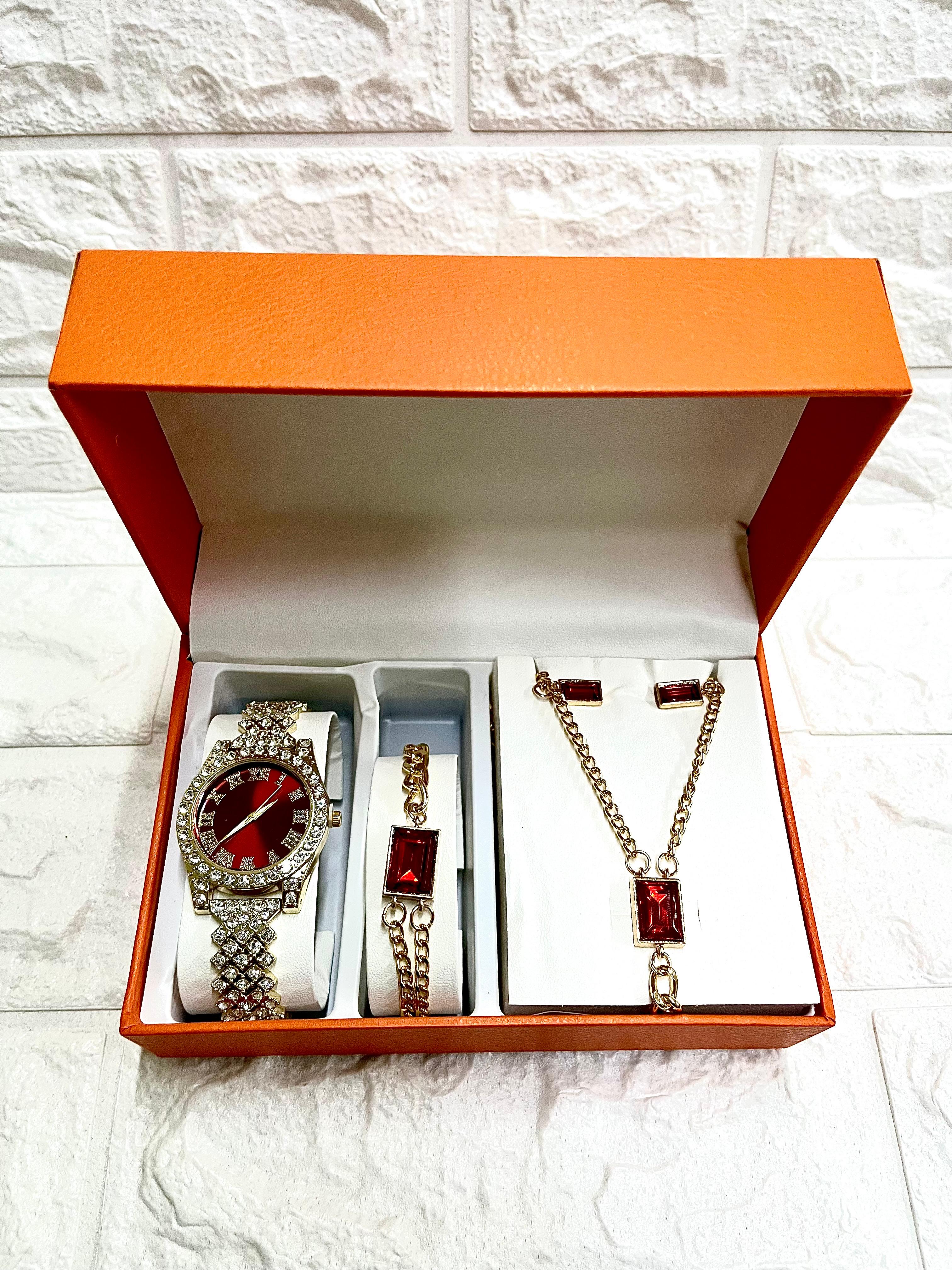 SET DE JOYERIA #56 GEMA ROJA