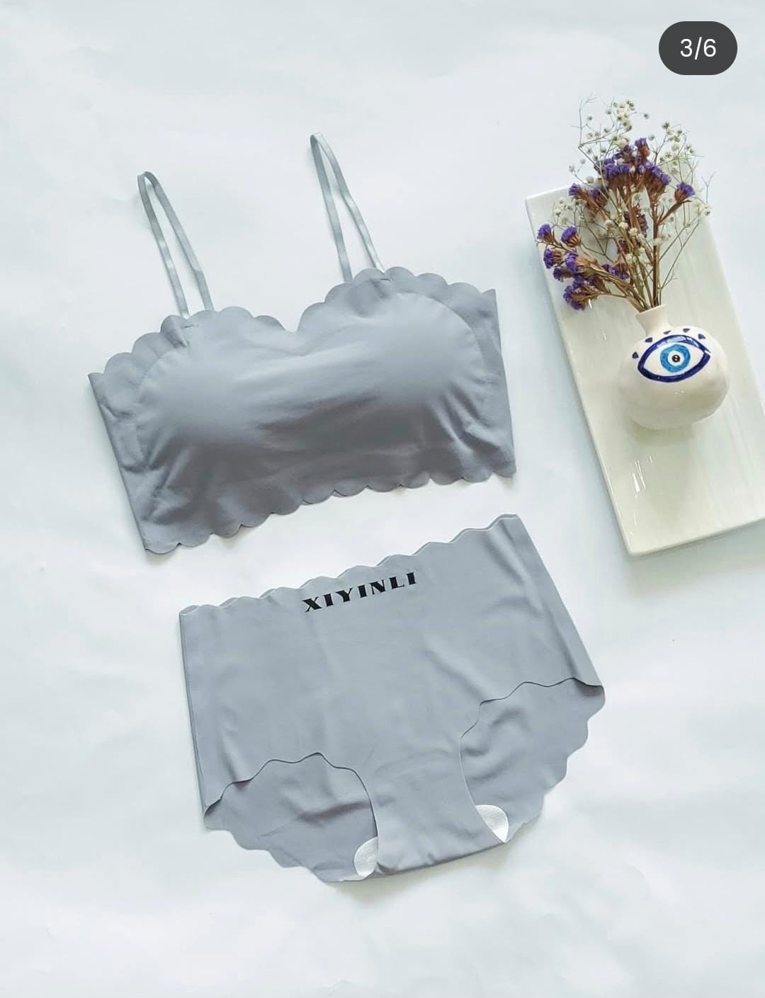 CONJUNTO INTERIOR PARA DAMA GRIS L (Juvenil hasta Mediana)