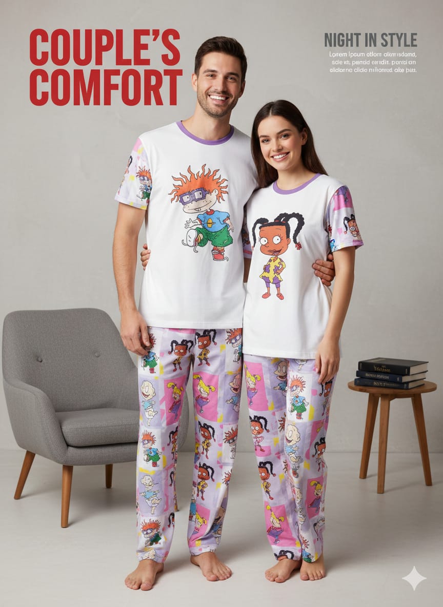 DUO PIJAMAS PAREJAS RUGRATS BRUSH