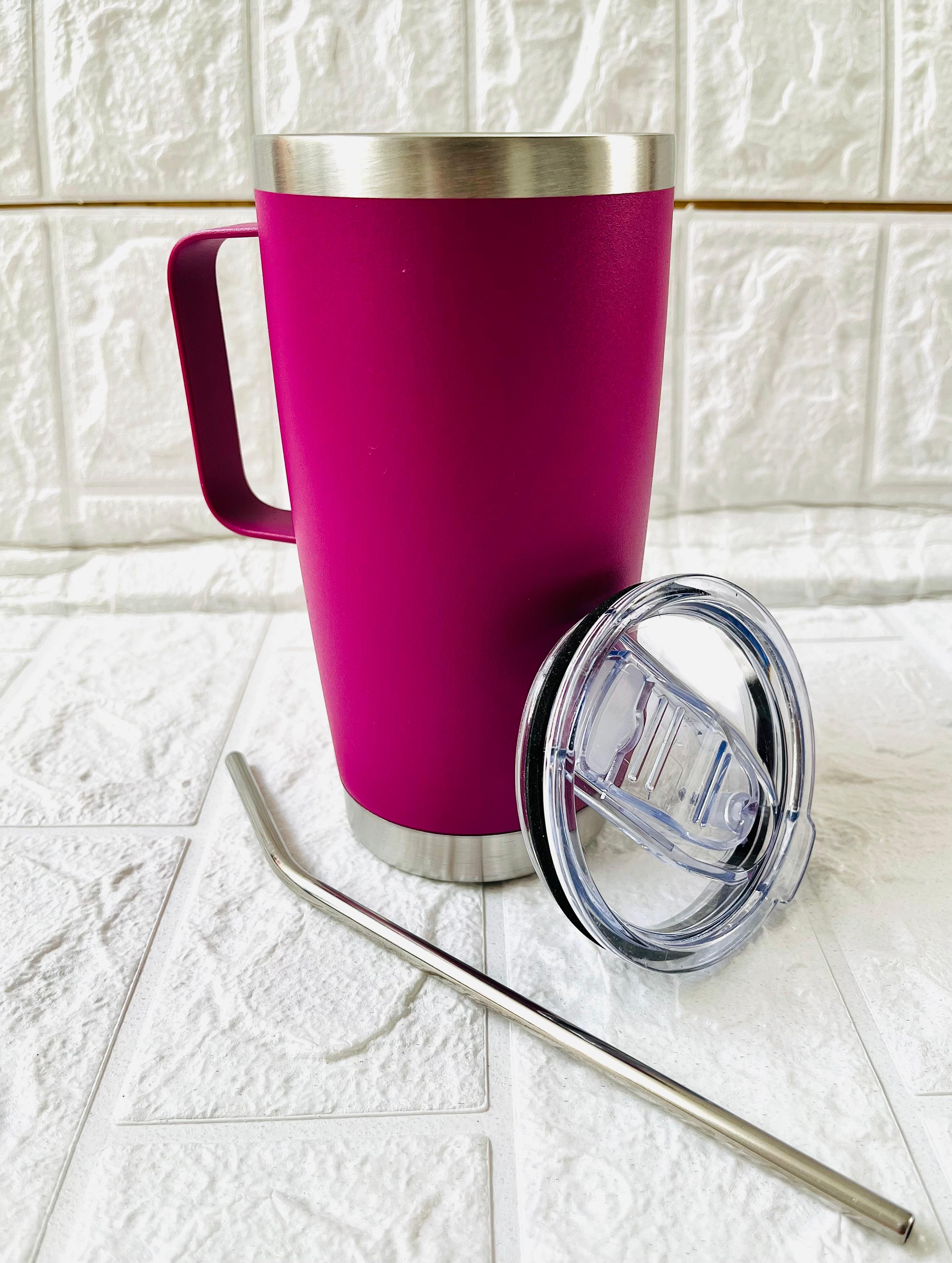 TERMO TIPO YETI CON AGARRADERA 20 OZ VIOLETA