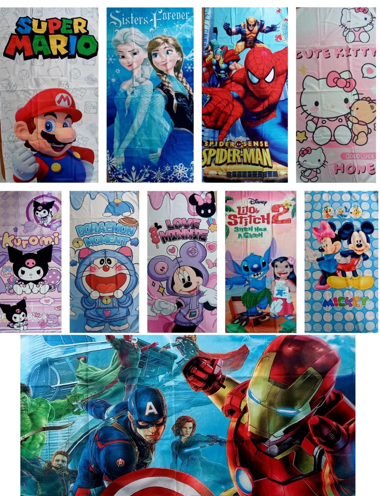 TOALLA INFANTIL PERSONAJES 1.40