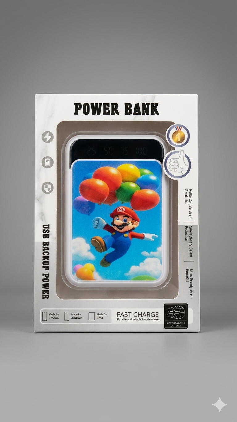 POWER BANK PERSONAJES MARIO BROS