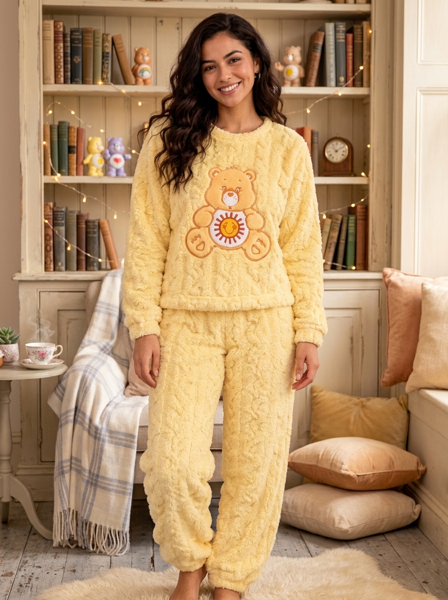 PIJAMA OSITOS CARIÑOSITOS UNITALLA AMARILLO