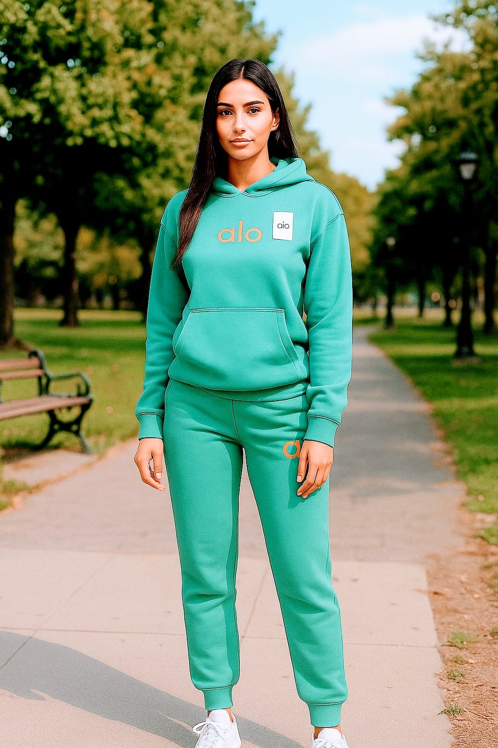 CONJUNTO PANTS ALO BOLSA SUDADERA VERDE SEA
