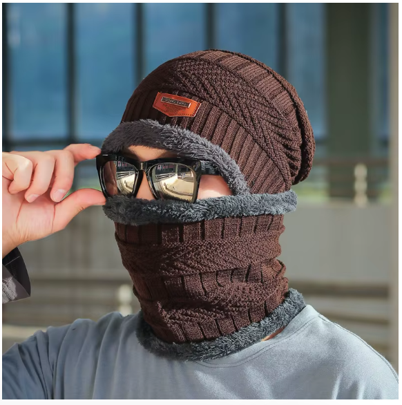 SET GORRO Y BUFANDA UNISEX CAFE