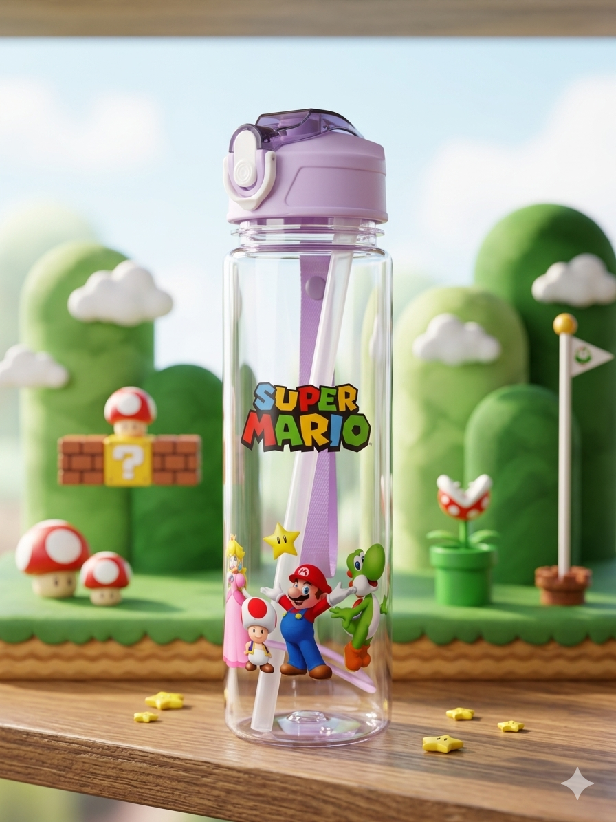 BOTELLA MARIO BROS MORADA