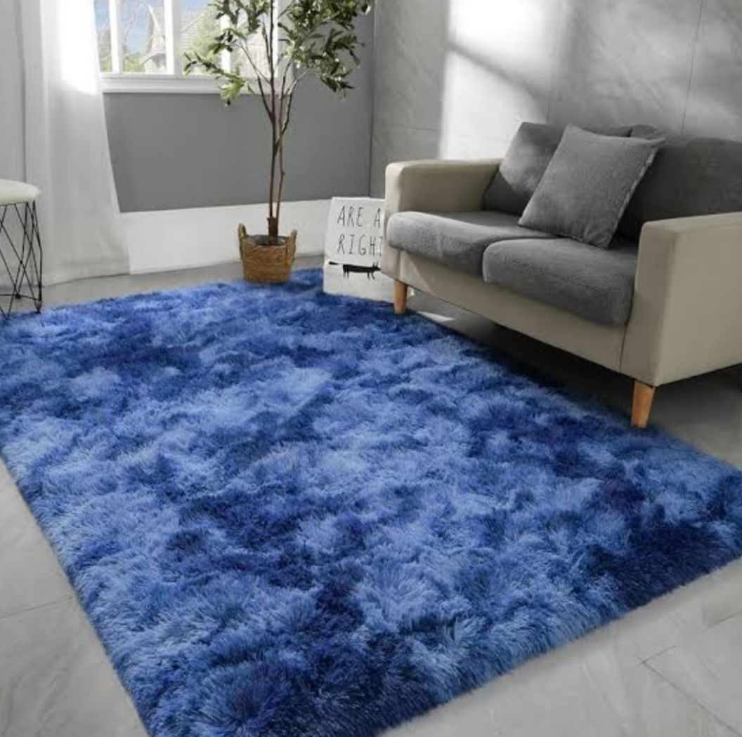 ALFOMBRA PELO ALTO 150X200CM AZUL/AZUL M.